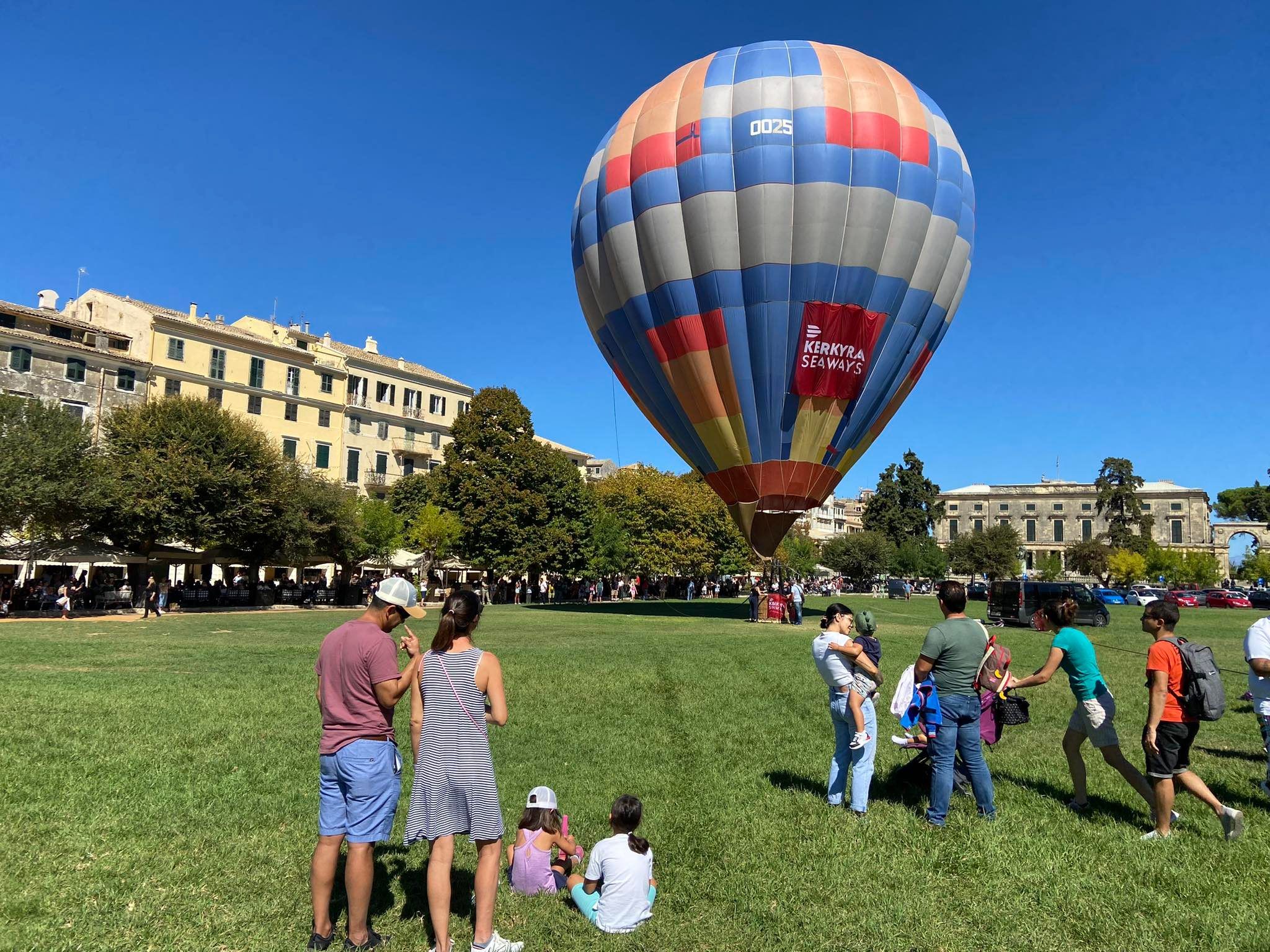 Hot air balloon in Lower Square today