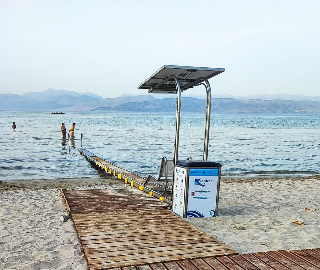 Special needs beach ramps in Roda and Ag. Spyridon