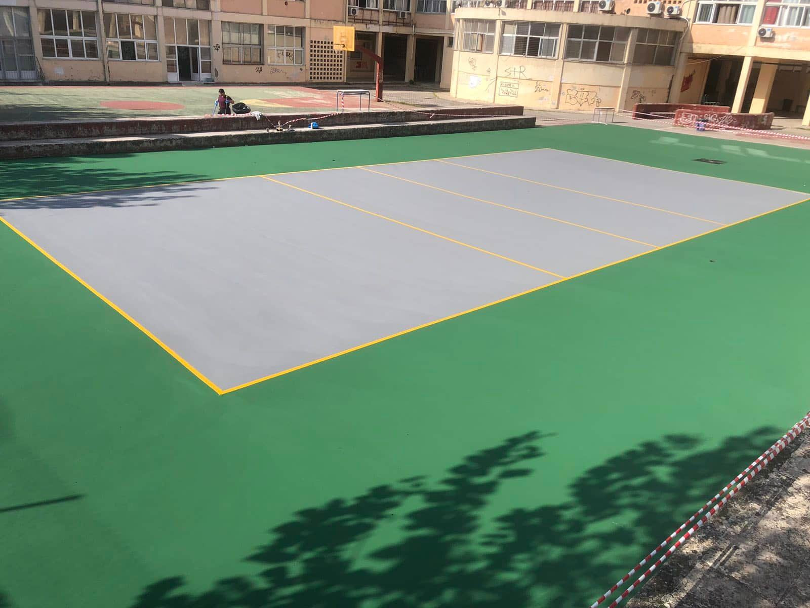 Makeover of Vocational High School playing court