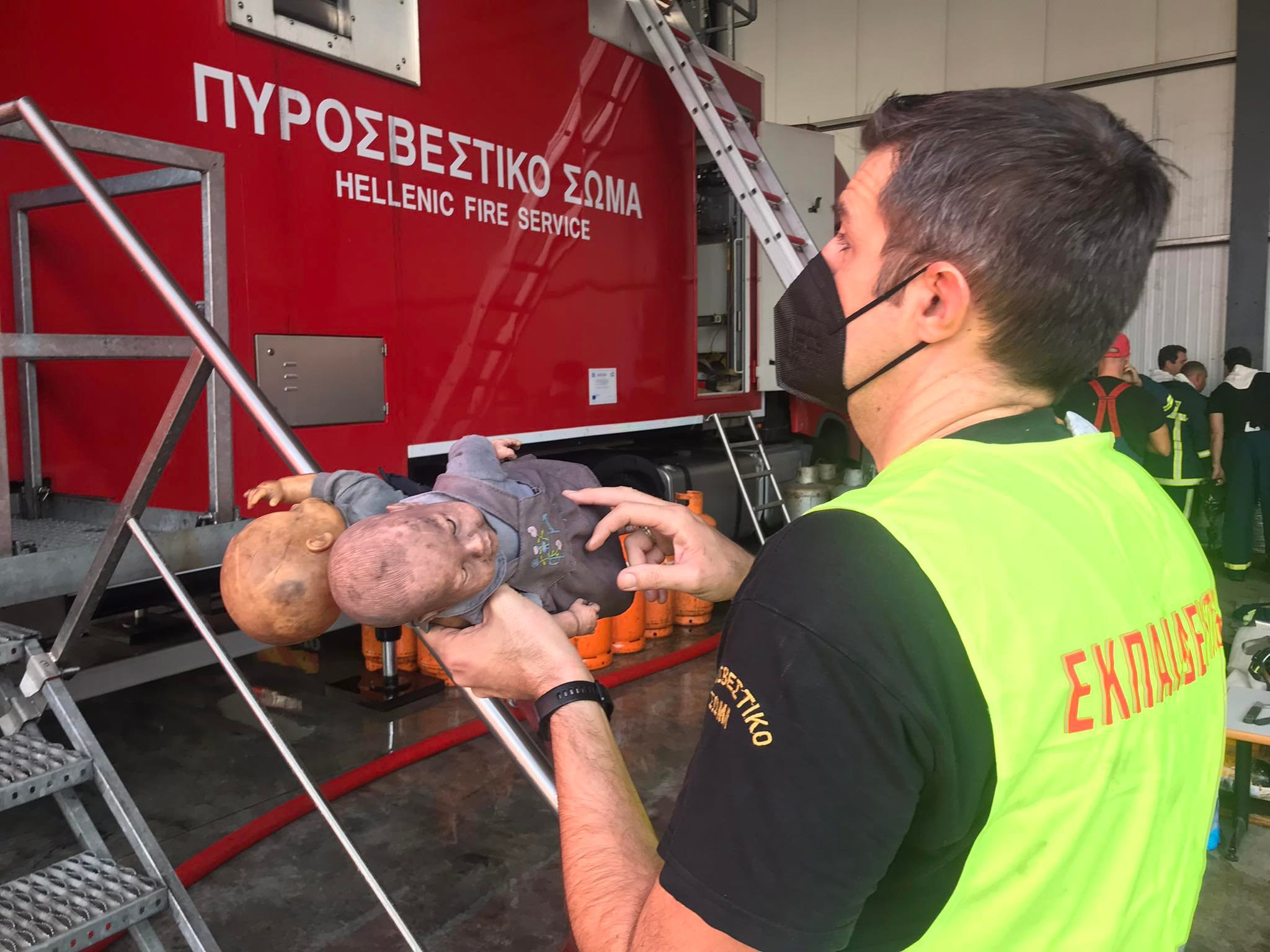 Fire dragon: High-tech training for Corfu firefighters