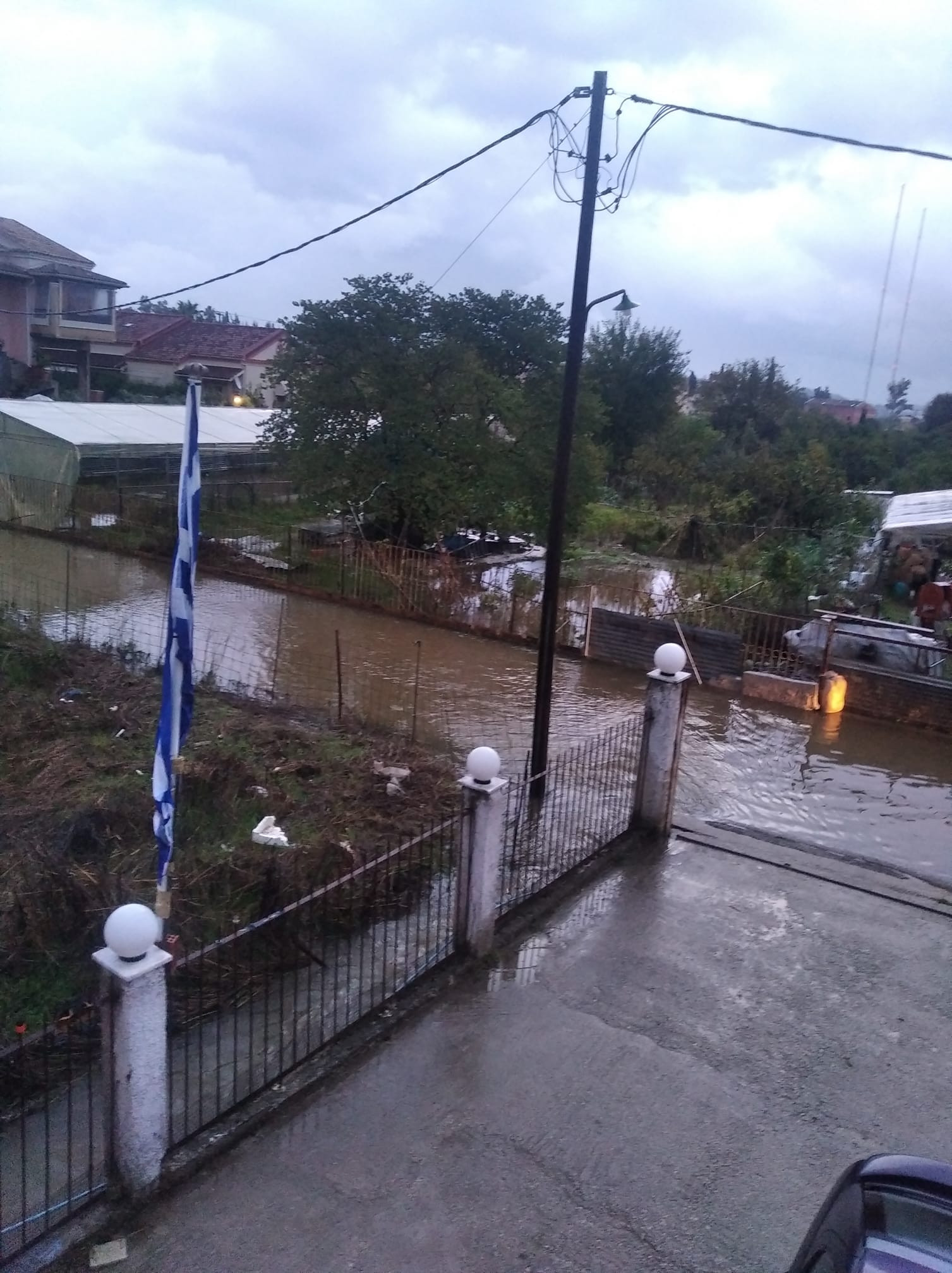 Roads flooded in Koulines, Chrysida, Kanalia and Vrioni