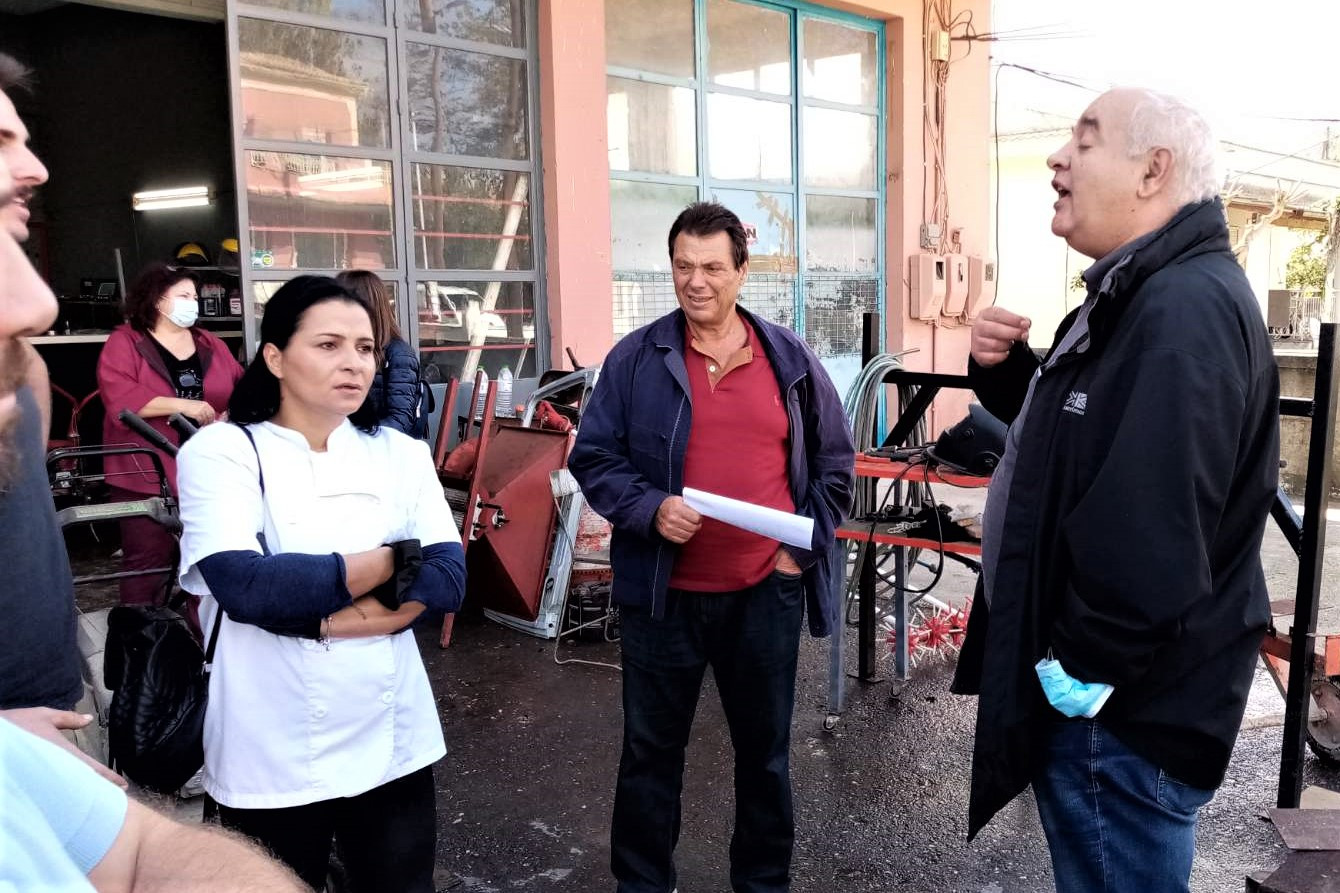 Περιοδεία ΚΚΕ στις πληγείσες περιοχές της Κέρκυρας