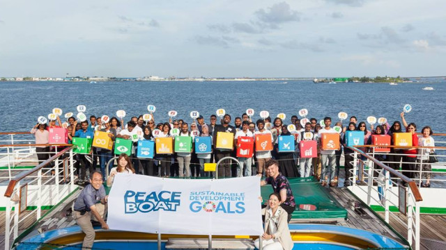 Peace Boat coming to Corfu from Yokohama