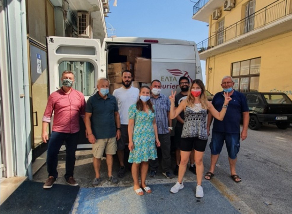 ΄Melissa΄ sends large donation of basic necessities to wildfire victims