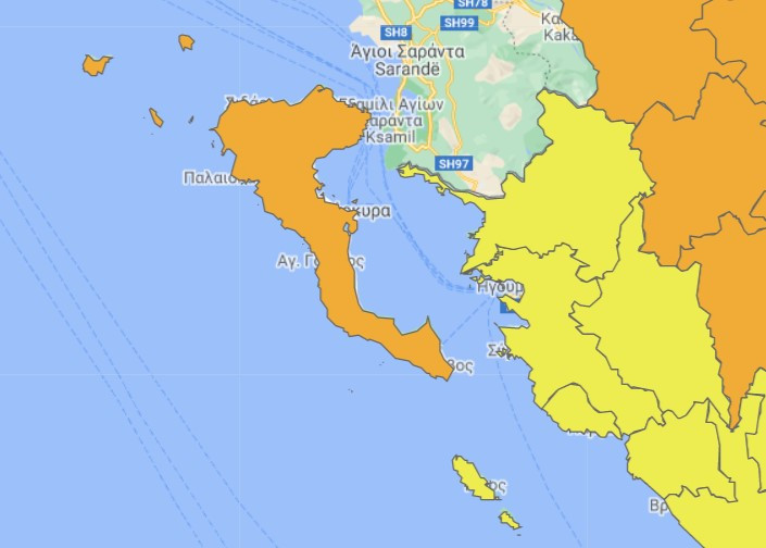 «Σκουραίνουν» στον επιδημιολογικό χάρτη Κέρκυρα, Παξοί και Ζάκυνθος