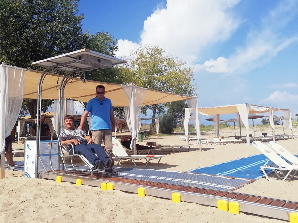 Installation of special needs facilities completed to create accessible beaches in Corfu