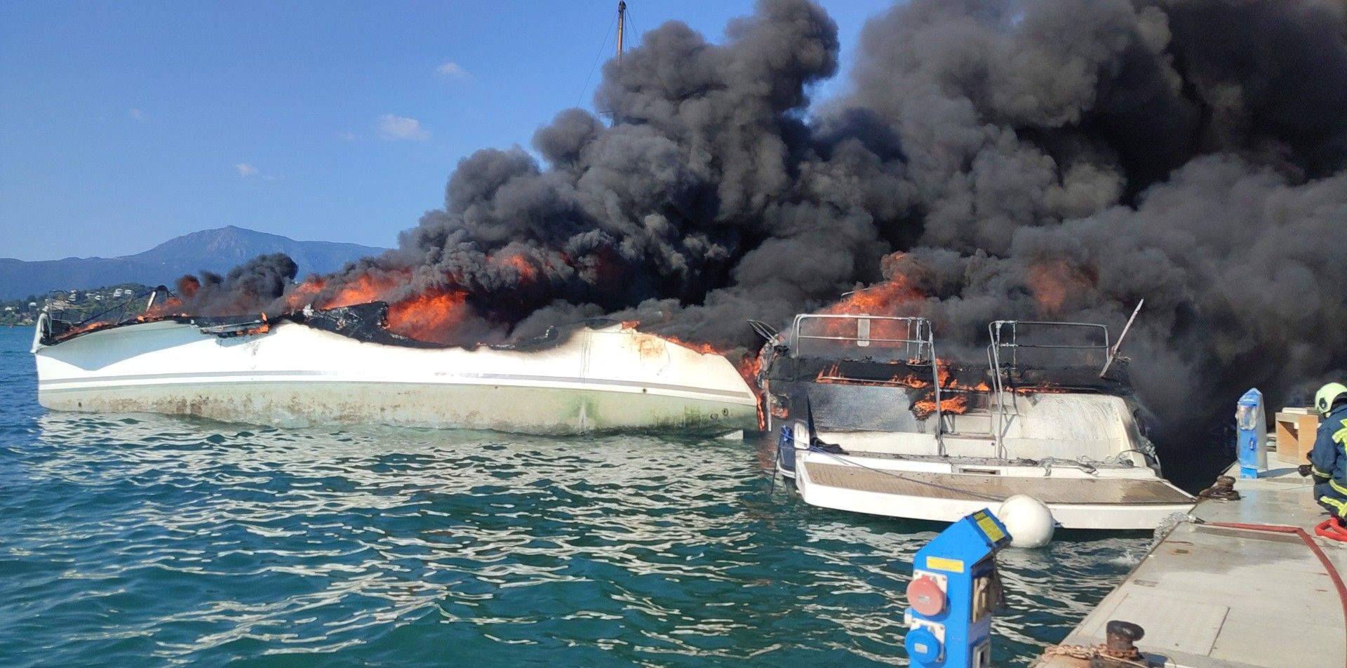 Gouvia Marina fire:Statement from Corfu Port Authority