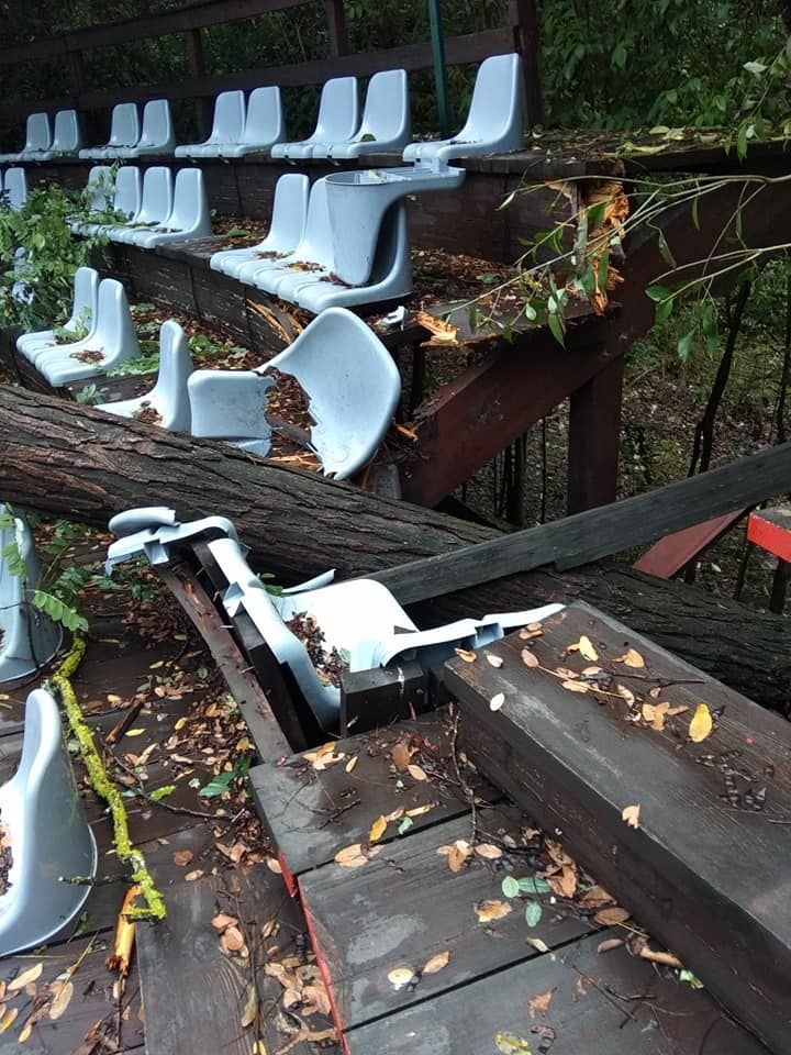Storm damage at Mon Repos