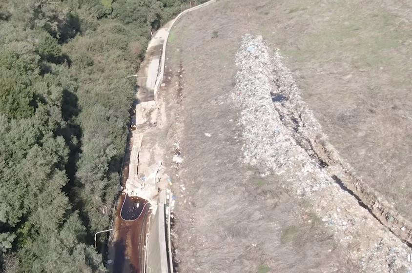 Temploni landfill perimeter wall collapses