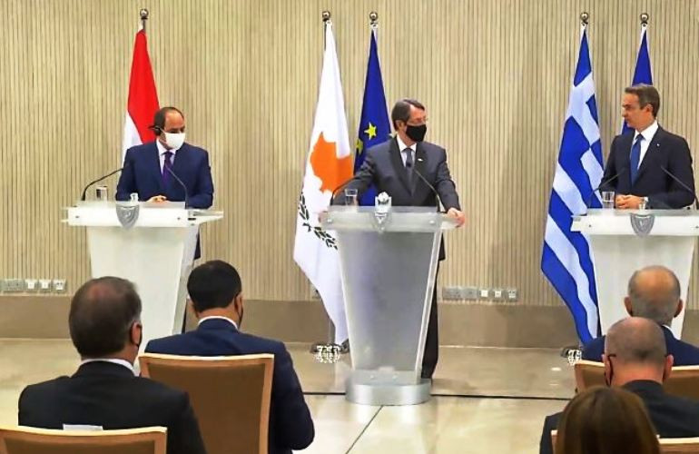 Καταδίκη από Ελλάδα-Κύπρο-Αίγυπτο της τουρκικής παραβατικότητας (video - photos)